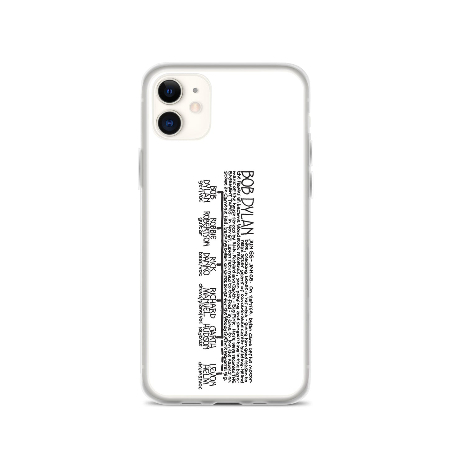 Bob Dylan '66 to '68 | iPhone case