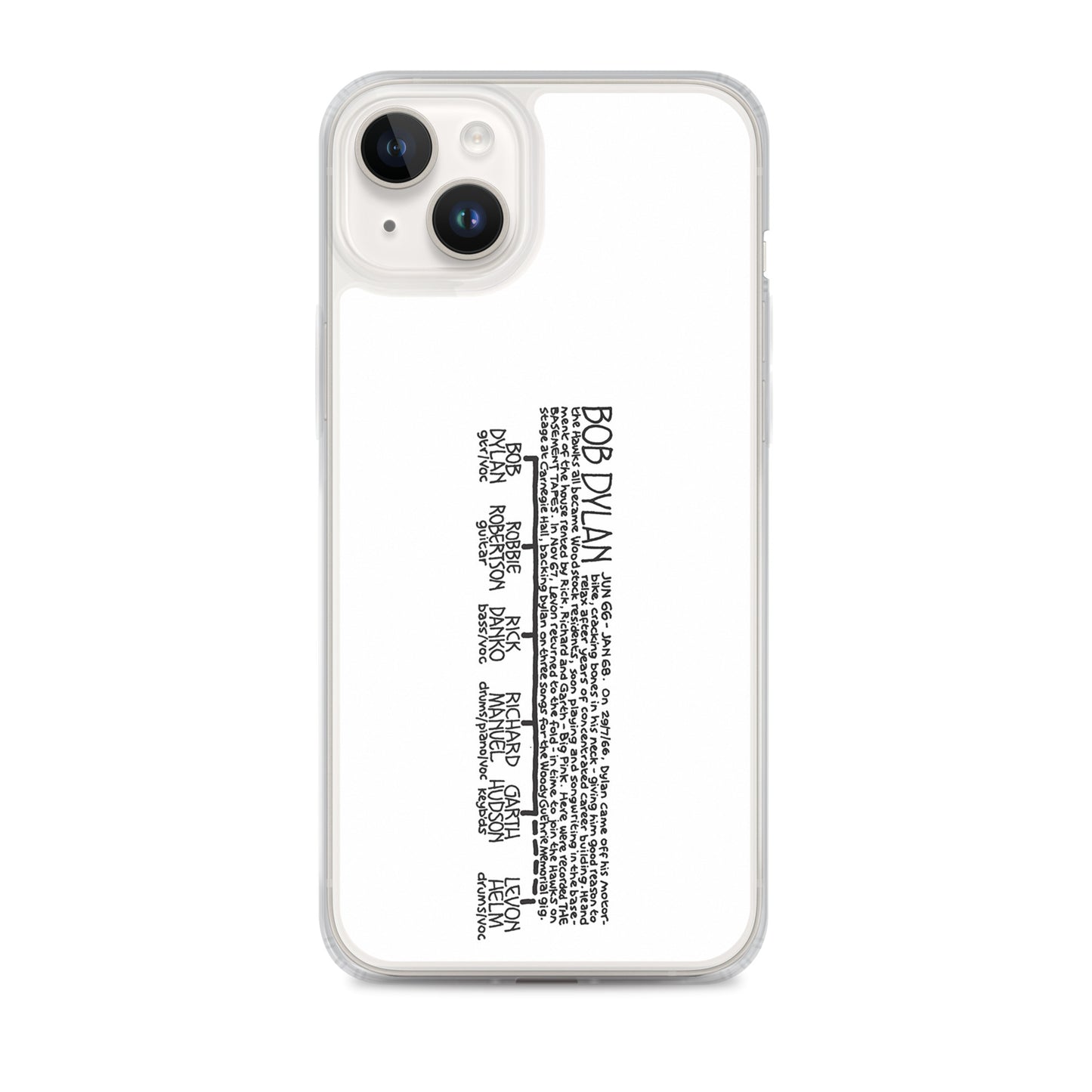 Bob Dylan '66 to '68 | iPhone case