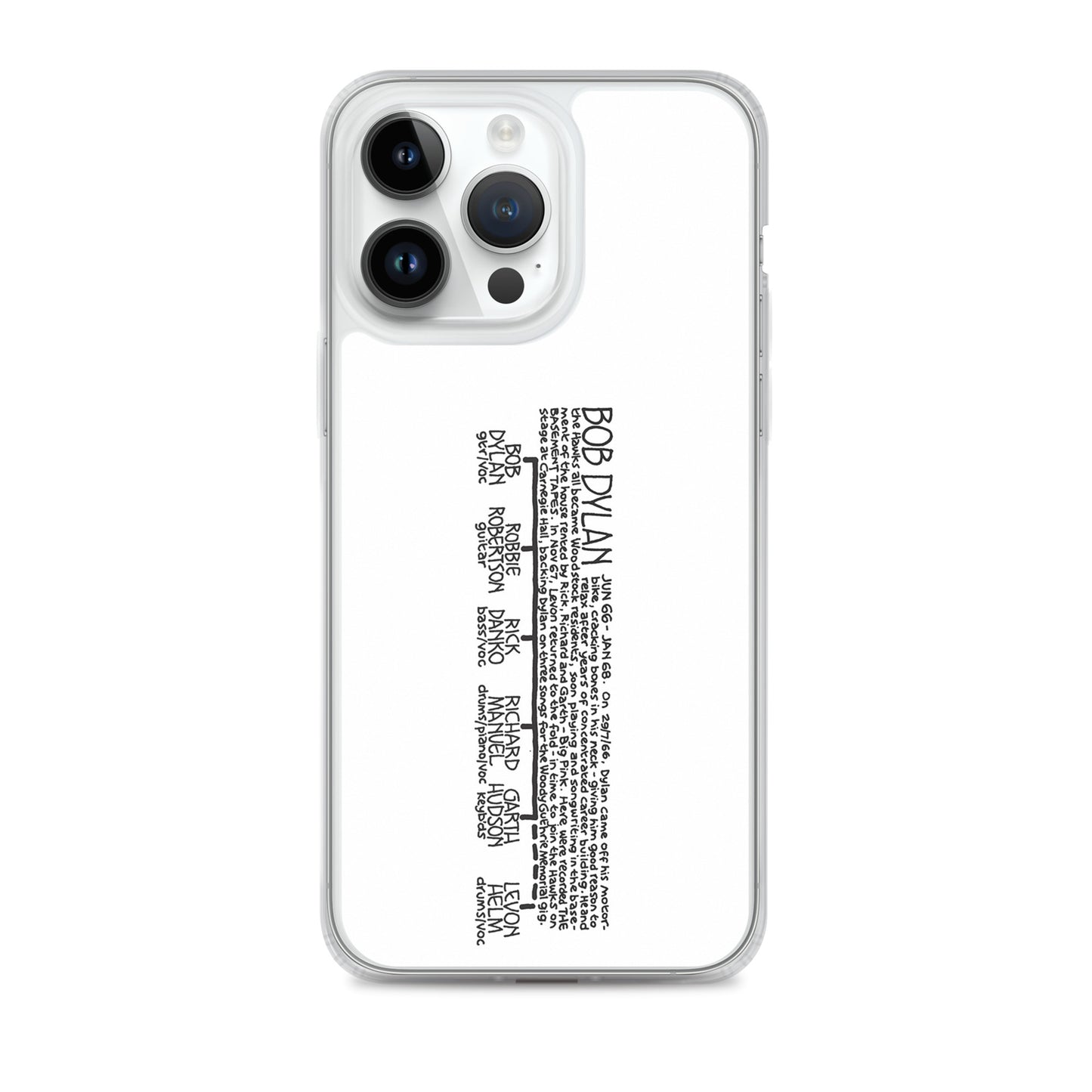 Bob Dylan '66 to '68 | iPhone case