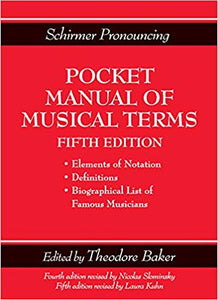 Schirmer's Pocket Manual of Musical Terms